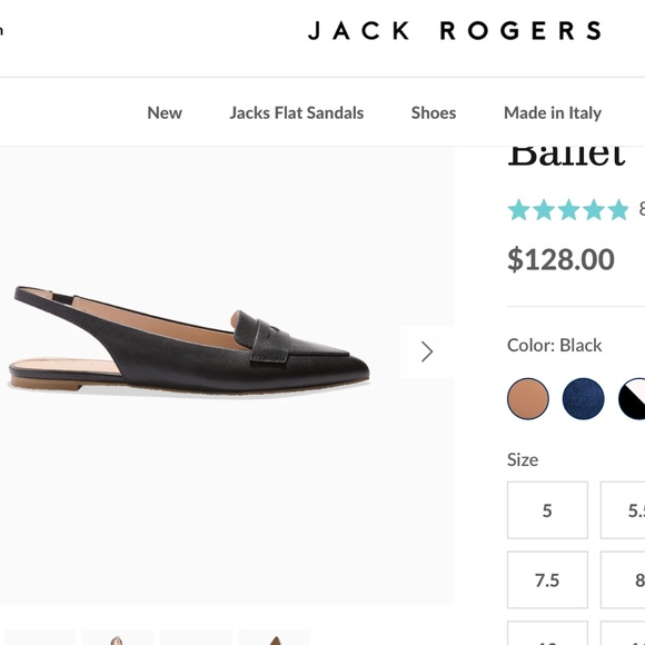Jack Rogers Slingback Leather shoes NIB size 8.5 - Picture 2 of 6